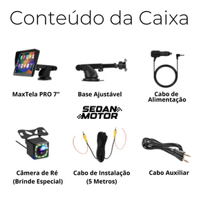 Tela Multimídia com CarPlay e Android Auto | MaxTela Pro | + 🎁 Brinde Exclusivo