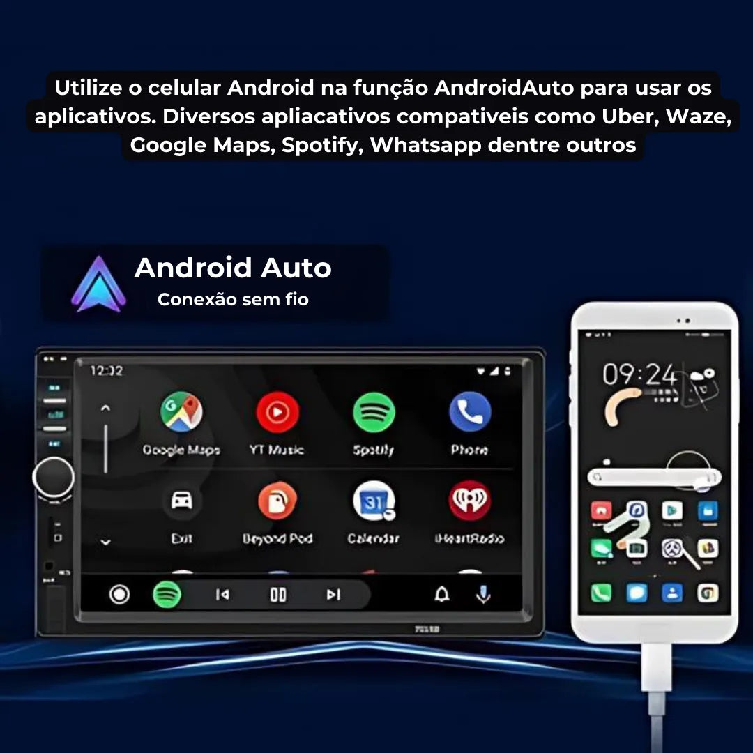 Tela Multimídia Touch Screen Automotiva - Sedan Motor